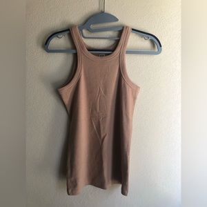 Toteme Curved Rib Tank S Light Brown/ Nude color NWOT